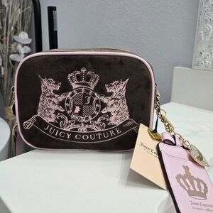 Juicy Couture Brown and Pink Crossbody Bag